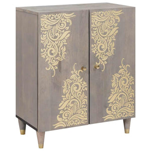 vidaXL Bathroom Cabinet Set 3 pcs Grey and Gold 180 x 33 x 75 cm