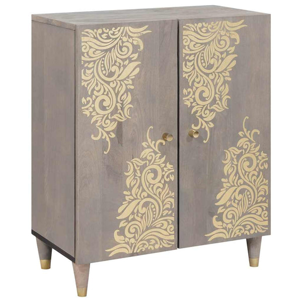 vidaXL Bathroom Cabinet Set 3 pcs Grey and Gold 180 x 33 x 75 cm