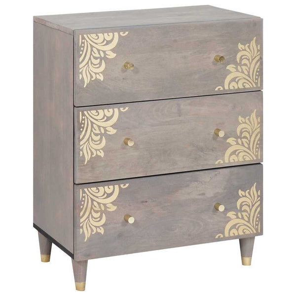vidaXL Bathroom Cabinet Set 3 pcs Grey and Gold 180 x 33 x 75 cm