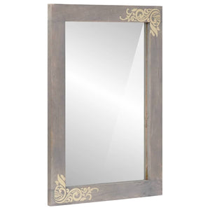 vidaXL Bathroom Cabinet Set Wall-mounted 3 pcs Grey Solid Mango Wood