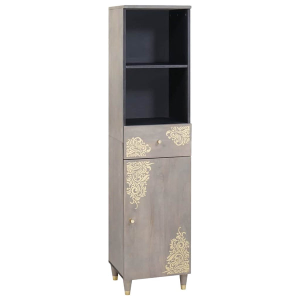 vidaXL Bathroom Cabinet Set Wall-mounted 3 pcs Grey Solid Mango Wood