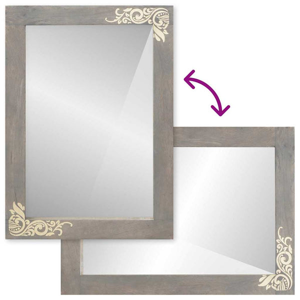 vidaXL Bathroom Cabinet Set Wall-mounted 3 pcs Grey Solid Mango Wood