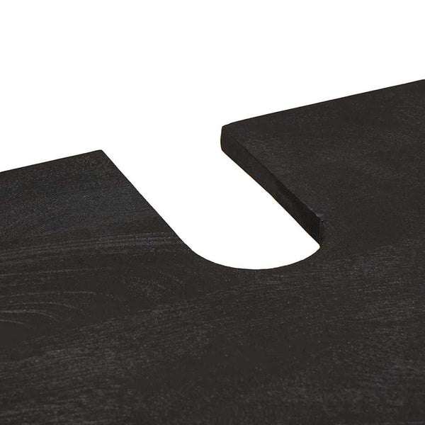 vidaXL Bathroom Cabinet Set with Door 3 pcs Black Solid Mango Wood