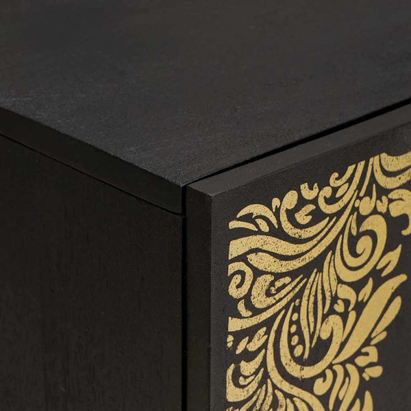 vidaXL Bathroom Cabinet Set with Door 5 pcs Black Solid Mango Wood