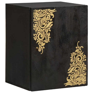 vidaXL Bathroom Cabinet Set with Door 5 pcs Black Solid Mango Wood