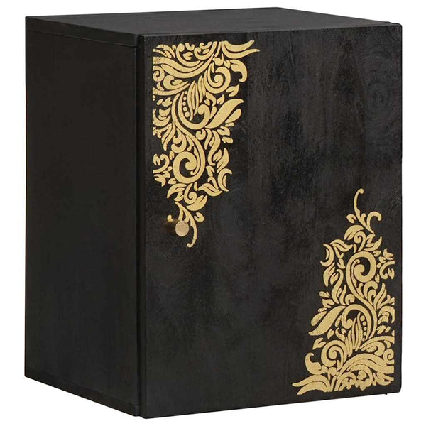 vidaXL Bathroom Cabinet Set with Door 5 pcs Black Solid Mango Wood