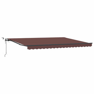 vidaXL Automatic Awning with LEDs Wine Red 450x300 cm