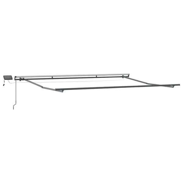 vidaXL Manual Awning with LEDs Wine Red 500x300 cm