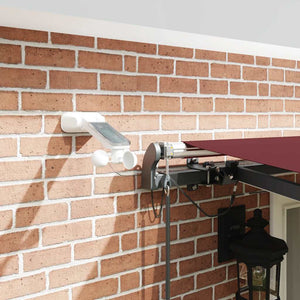 vidaXL Automatic Awning with LEDs Wine Red 500x300 cm