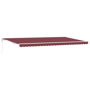 vidaXL Awning Automatic Burgundy 600x300 cm