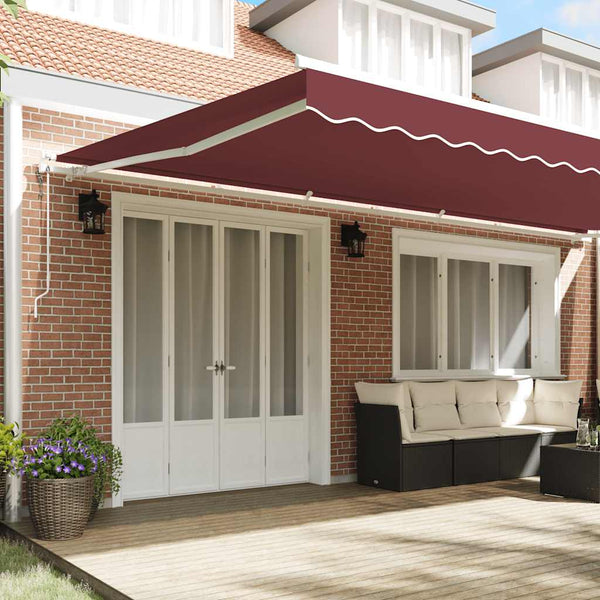 vidaXL Awning Automatic Burgundy 600x300 cm