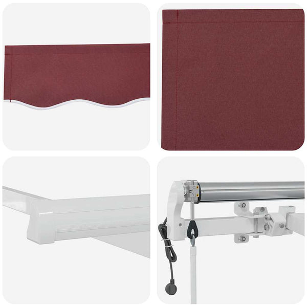 vidaXL Awning Automatic Burgundy 600x300 cm