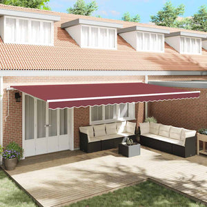 vidaXL Awning Automatic Burgundy 600x300 cm