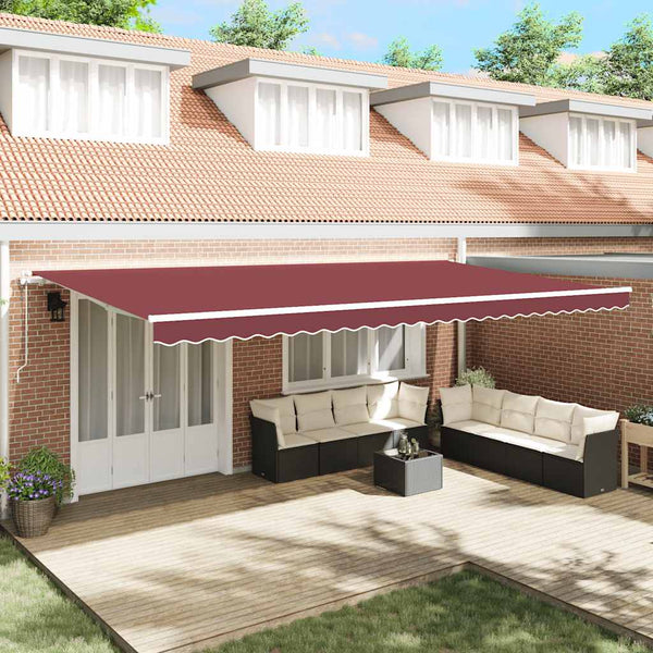 vidaXL Awning Automatic Burgundy 600x300 cm