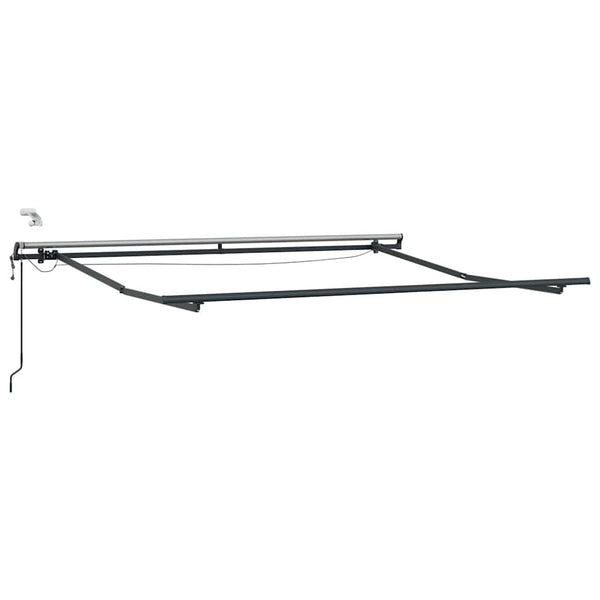 vidaXL Automatic Awning with LEDs Brown 300x250 cm