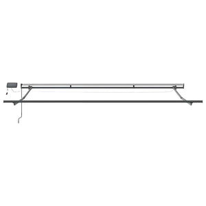 vidaXL Manual Awning with LEDs Brown 400x300 cm