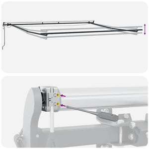 vidaXL Awning Automatic with LEDs Brown 400x300 cm