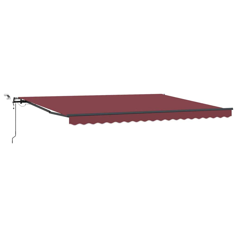 vidaXL Awning Automatic with LEDs Brown 450x300 cm