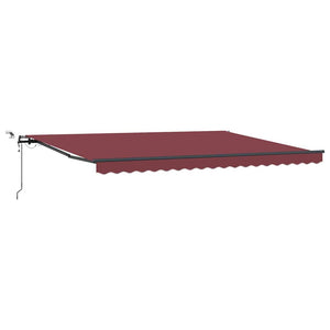 vidaXL Awning Automatic with LEDs Brown 450x300 cm