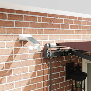 vidaXL Automatic Awning with LEDs Brown 500x300 cm