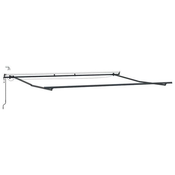 vidaXL Automatic Awning with LEDs Brown 500x300 cm