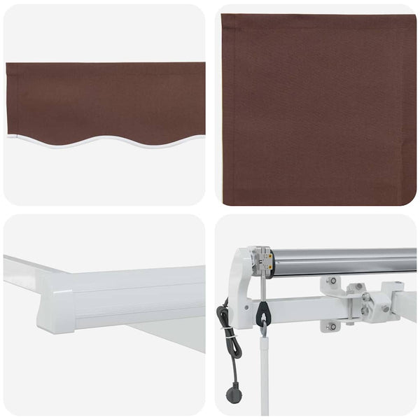 vidaXL Awning Automatic Brown 600x300 cm
