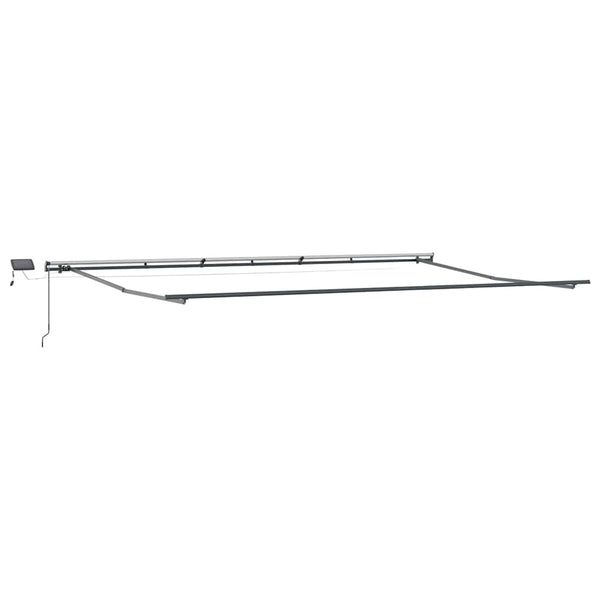 vidaXL Manual Awning with LEDs Brown 600x300 cm