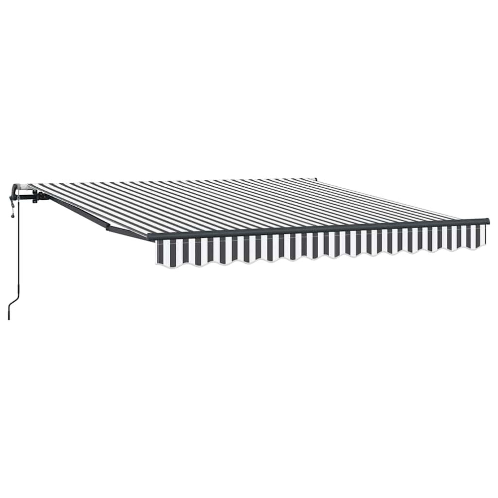 vidaXL Awning Automatic Anthracite and White 300x250 cm
