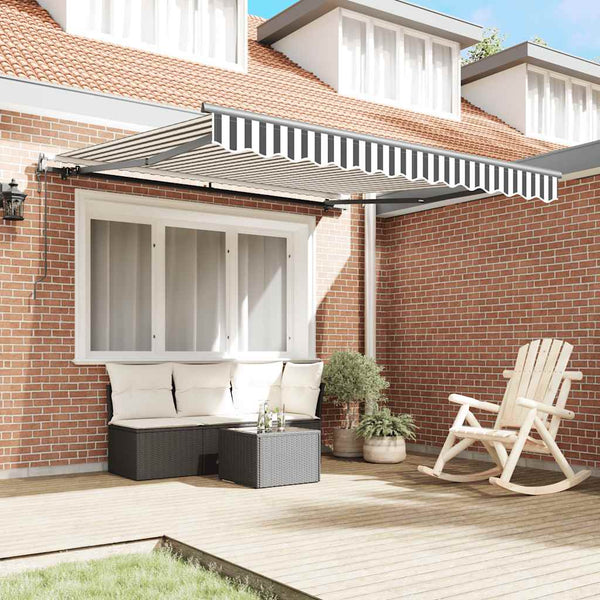 vidaXL Awning Automatic Anthracite and White 300x250 cm