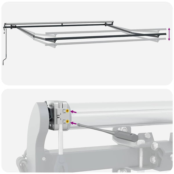 vidaXL Awning Automatic Anthracite and White 300x250 cm
