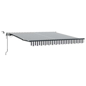 vidaXL Automatic Awning with LEDs Anthracite & White 300x250 cm