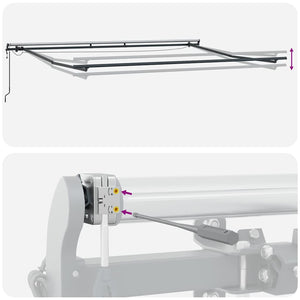 vidaXL Automatic Awning with LEDs Anthracite & White 300x250 cm