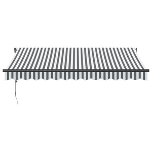vidaXL Awning Automatic Anthracite and White 350x250 cm