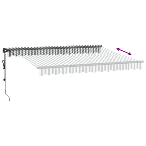 vidaXL Awning Automatic Anthracite and White 350x250 cm