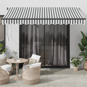 vidaXL Awning Automatic Anthracite and White 350x250 cm