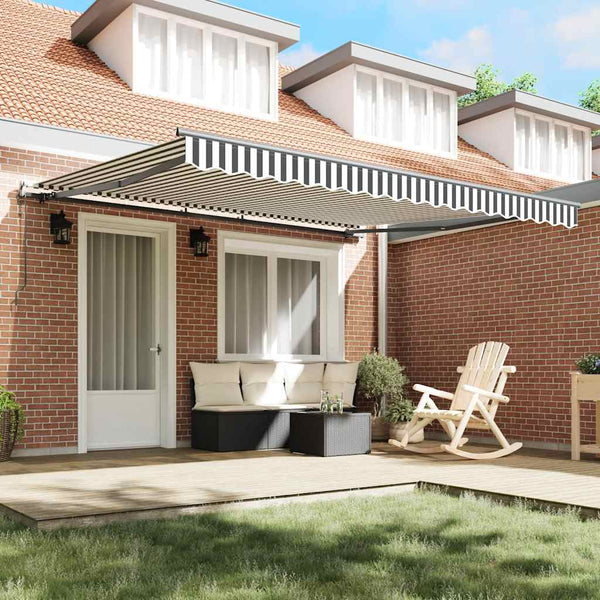vidaXL Automatic Awning Anthracite and White 400x300 cm