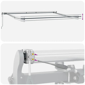 vidaXL Automatic Awning Anthracite and White 400x300 cm