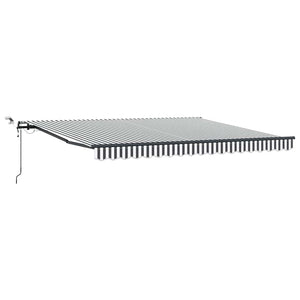 vidaXL Automatic Awning with LEDs Anthracite & White 400x300 cm