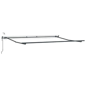 vidaXL Automatic Awning with LEDs Anthracite & White 400x300 cm