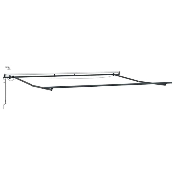 vidaXL Automatic Awning with LEDs Anthracite & White 400x300 cm