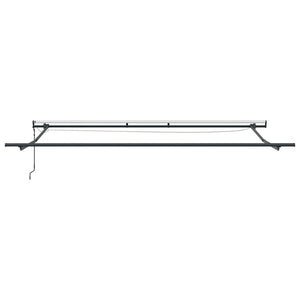 vidaXL Automatic Awning with LEDs Anthracite & White 400x300 cm