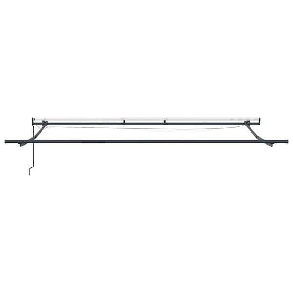 vidaXL Automatic Awning with LEDs Anthracite & White 400x300 cm