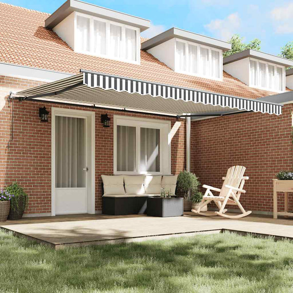 vidaXL Automatic Awning Anthracite and White 450x300 cm