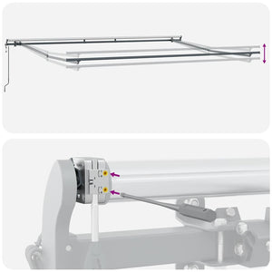 vidaXL Automatic Awning Anthracite and White 450x300 cm