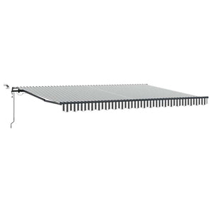 vidaXL Automatic Awning with LEDs Anthracite & White 450x300 cm
