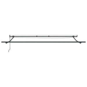 vidaXL Automatic Awning with LEDs Anthracite & White 450x300 cm