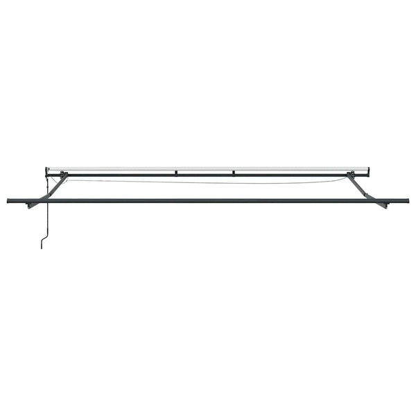vidaXL Automatic Awning with LEDs Anthracite & White 450x300 cm