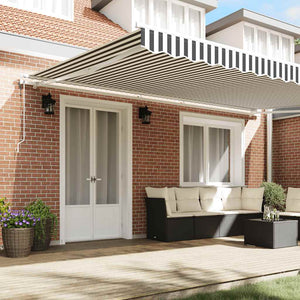vidaXL Awning Automatic Anthracite & White 500x300 cm