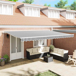 vidaXL Awning Automatic Anthracite & White 500x300 cm