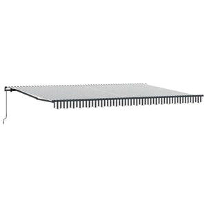 vidaXL Manual Awning Anthracite and White 500x300 cm